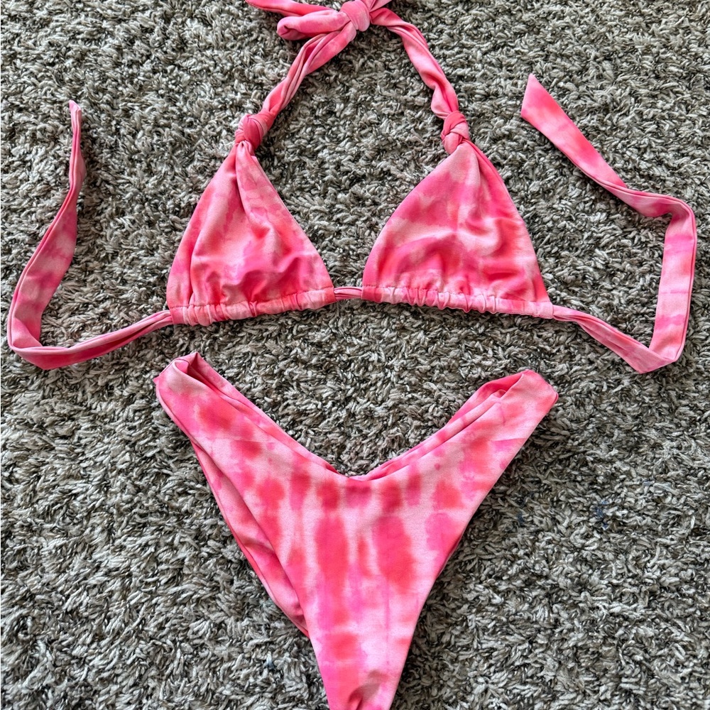 Skatie Pink Tie-Dye Bikini